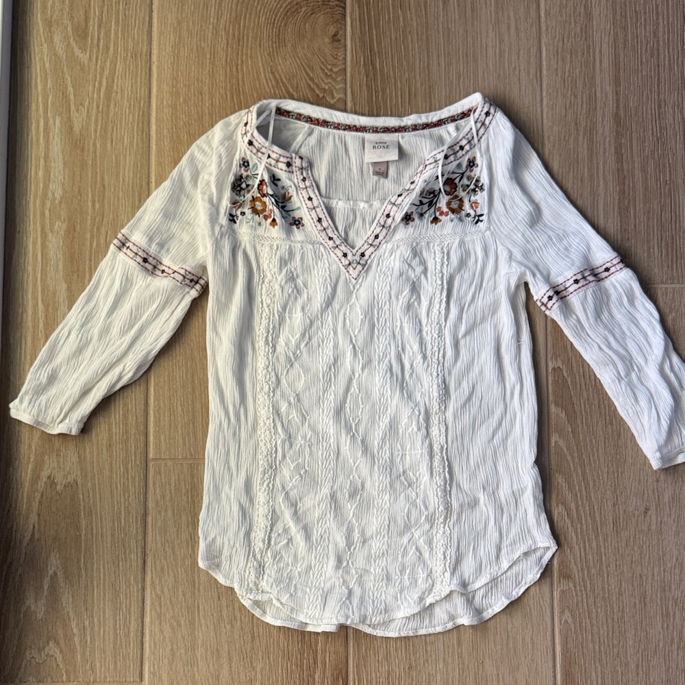 Boho style knit blouse
